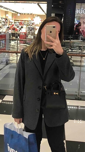 Kaşe blazer astarlı ceket