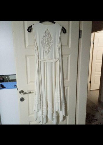 Dantelli Beyaz V Yaka yelek - Görsel 2