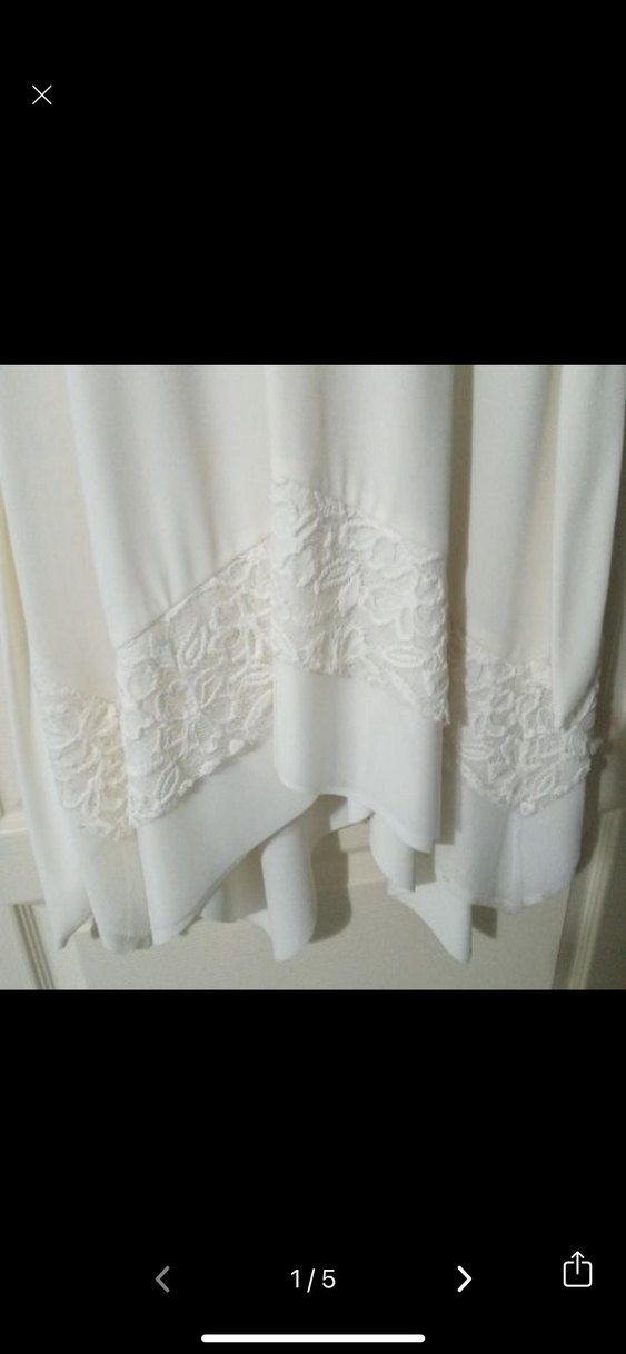 Dantelli Beyaz V Yaka yelek - Görsel 5