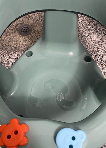 Turkuaz Gri Bebek Mama Sandalyesi banyo oturağı - Görsel 3