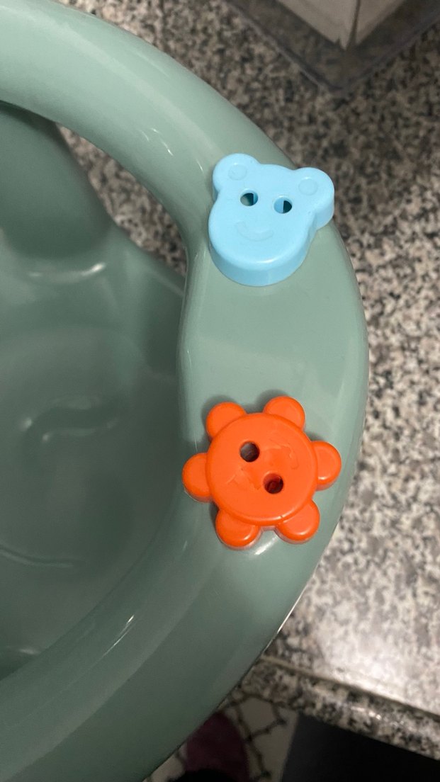 Turkuaz Gri Bebek Mama Sandalyesi banyo oturağı - Görsel 2