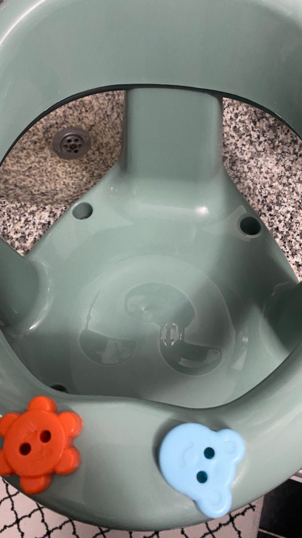 Turkuaz Gri Bebek Mama Sandalyesi banyo oturağı - Görsel 3