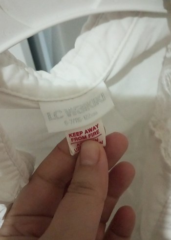 Kız Çocuk Beyaz Düğmeli Kısa Kollu Gömlek - Görsel 3