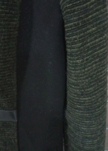 Siyah Süet Kadın Uzun Kürklü Kaban - Görsel 5