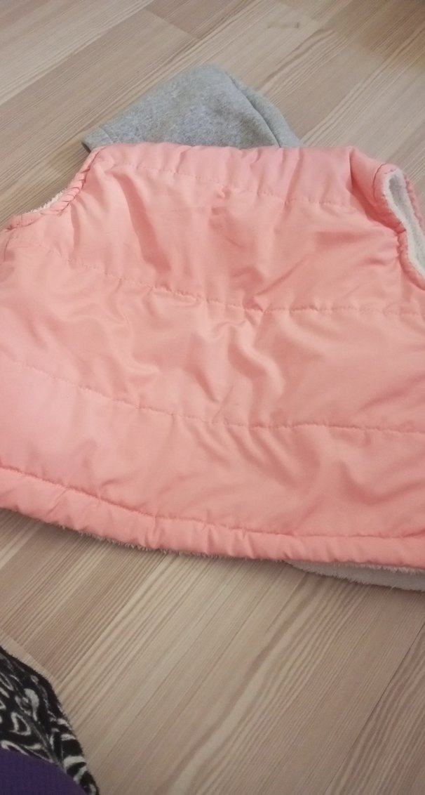 Kız Çocuk Pembe Nakışlı Kürklü Yelek - Görsel 5