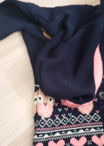 Nakışlı Örgü Kız Hırka - Görsel 6