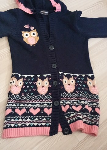 Nakışlı Örgü Kız Hırka - Görsel 2