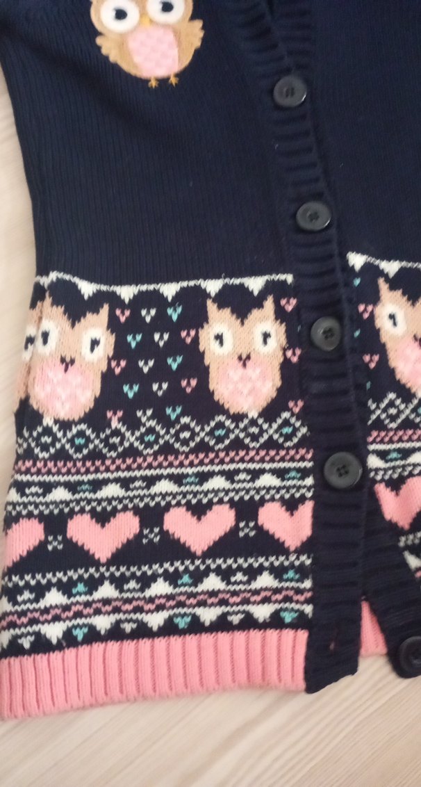 Nakışlı Örgü Kız Hırka - Görsel 3