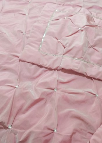 Nakışlı Pembe Yatak Örtüsü - Görsel 7