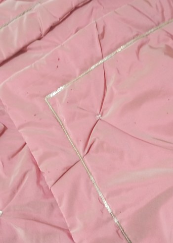 Nakışlı Pembe Yatak Örtüsü - Görsel 6