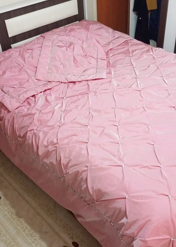 Nakışlı Pembe Yatak Örtüsü - Görsel 4