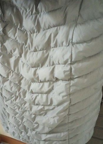 Gri Midi Kadın Şişme Yelek - Görsel 4