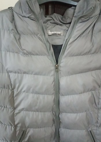 Gri Midi Kadın Şişme Yelek - Görsel 2