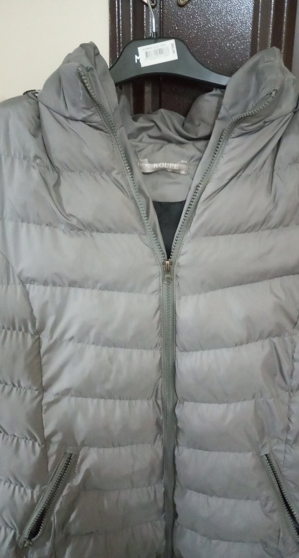 Gri Midi Kadın Şişme Yelek - Görsel 2