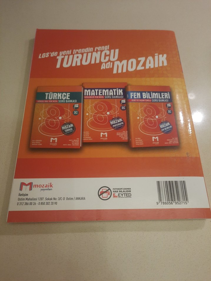 8. Sınıf Matematik Soru Bankası - Mozaik - Görsel 3