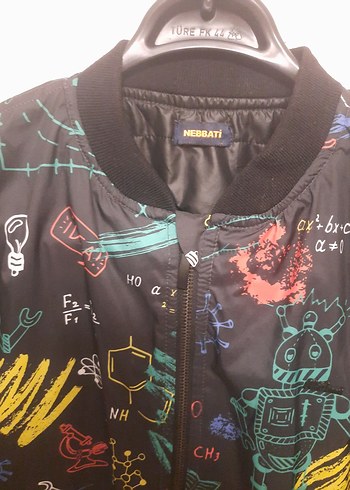 B&G Nebatti marka erkek Çocuk Renkli Baskılı Fermuarlı mont - Görsel 2