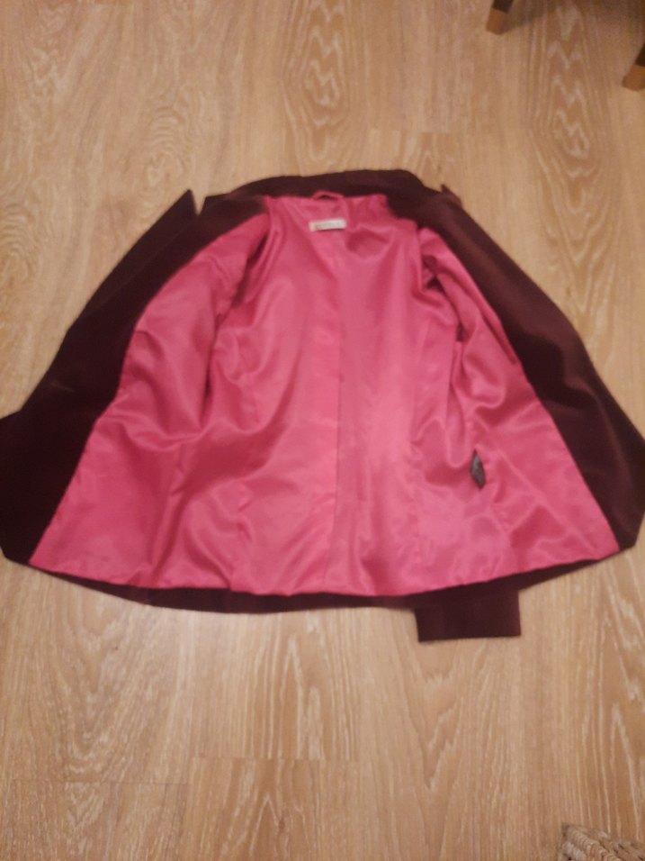 Bordo Kadife Kadın Blazer Ceket - Görsel 5