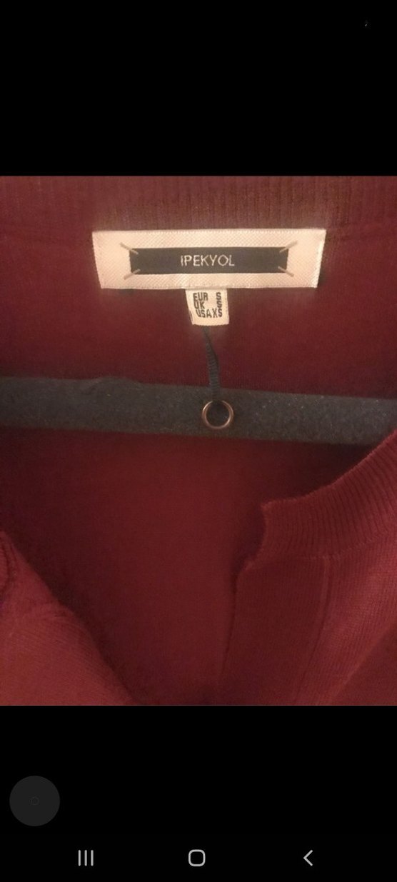 Bordo Süet Kemerli Midi Kadın bele oturan Hırka - Görsel 2