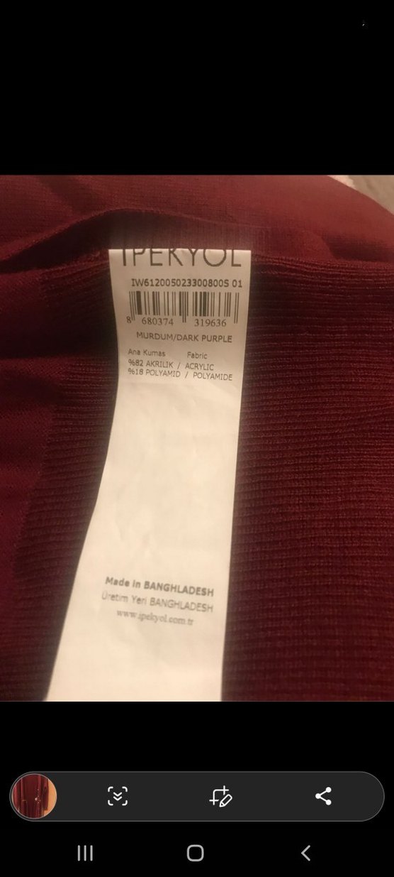 Bordo Süet Kemerli Midi Kadın bele oturan Hırka - Görsel 5