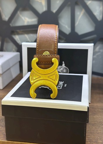 Diğer Kadın ithal Deri Kemer 3 cm Taba Bronz