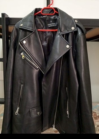Kadın Siyah Deri Ceket - Görsel 5