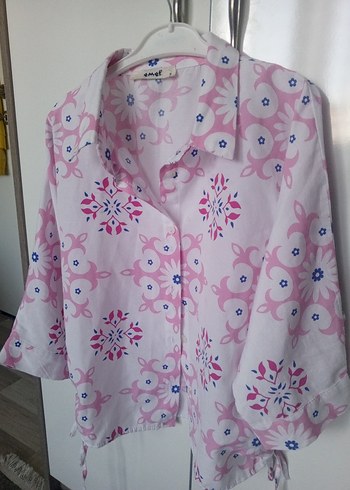 Trendyol & Milla Pembe Baskılı Bohem Kadın Gömlek