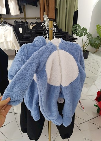 Mavi Peluş Bebek Tulumu, welsofft bebek tulumu - Görsel 2