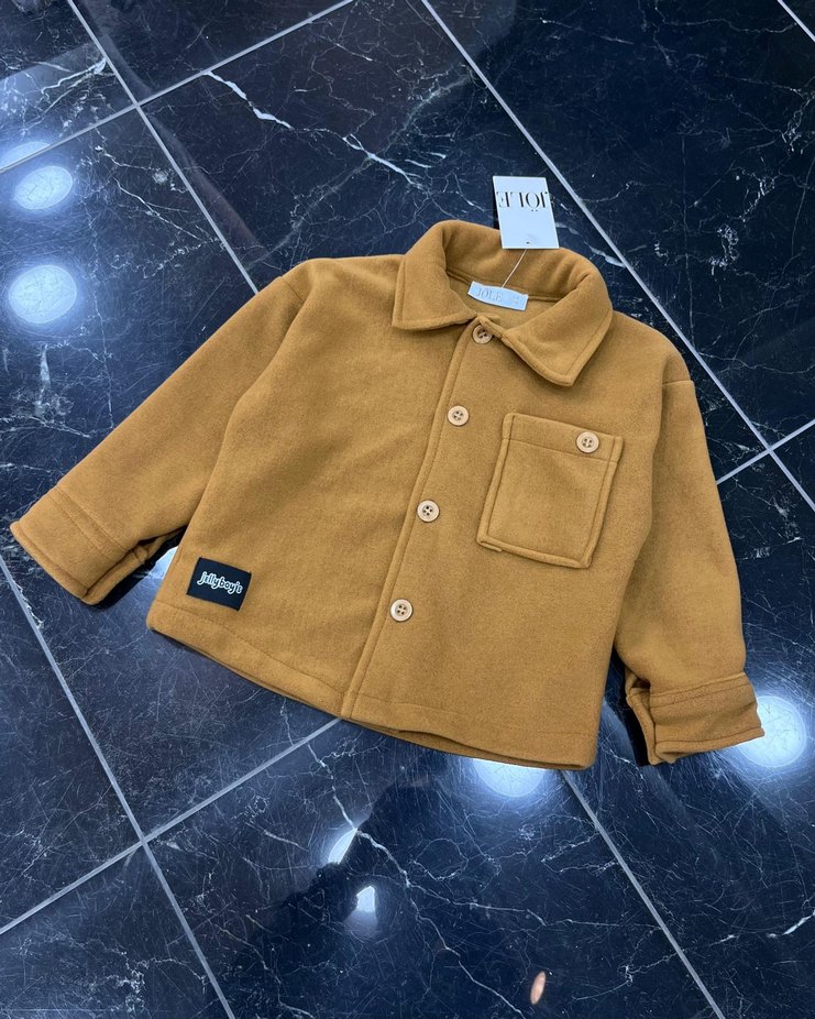 Gri Erkek Çocuk Düğmeli Polar Ceket - Görsel 4