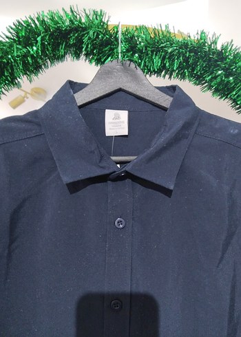 Erkek Lacivert Uzun Kollu Gömlek - Görsel 2