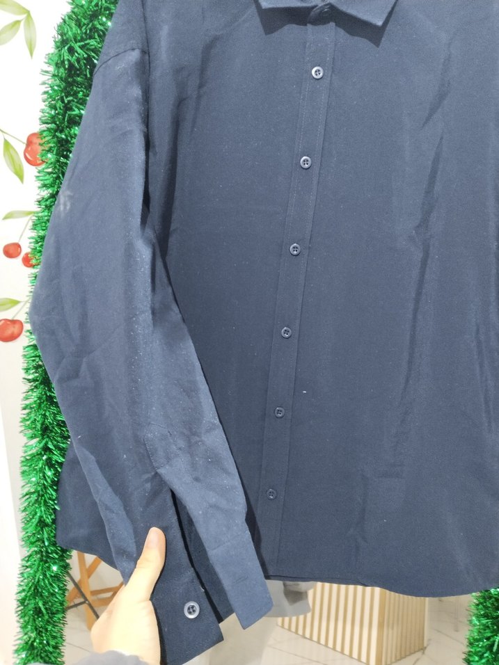 Erkek Lacivert Uzun Kollu Gömlek - Görsel 3