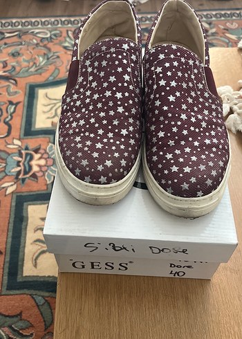 Bordo Baskılı Kadın Spor Ayakkabı - Görsel 2