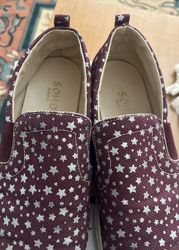 Bordo Baskılı Kadın Spor Ayakkabı - Görsel 7