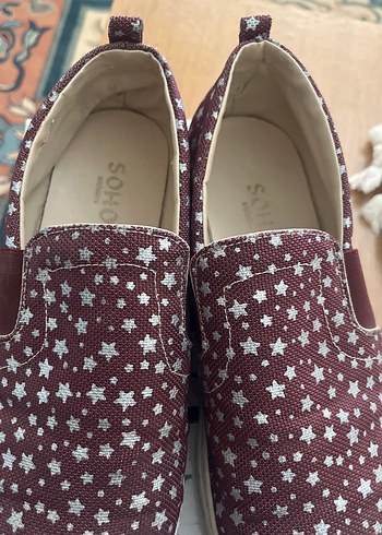 Bordo Baskılı Kadın Spor Ayakkabı - Görsel 8