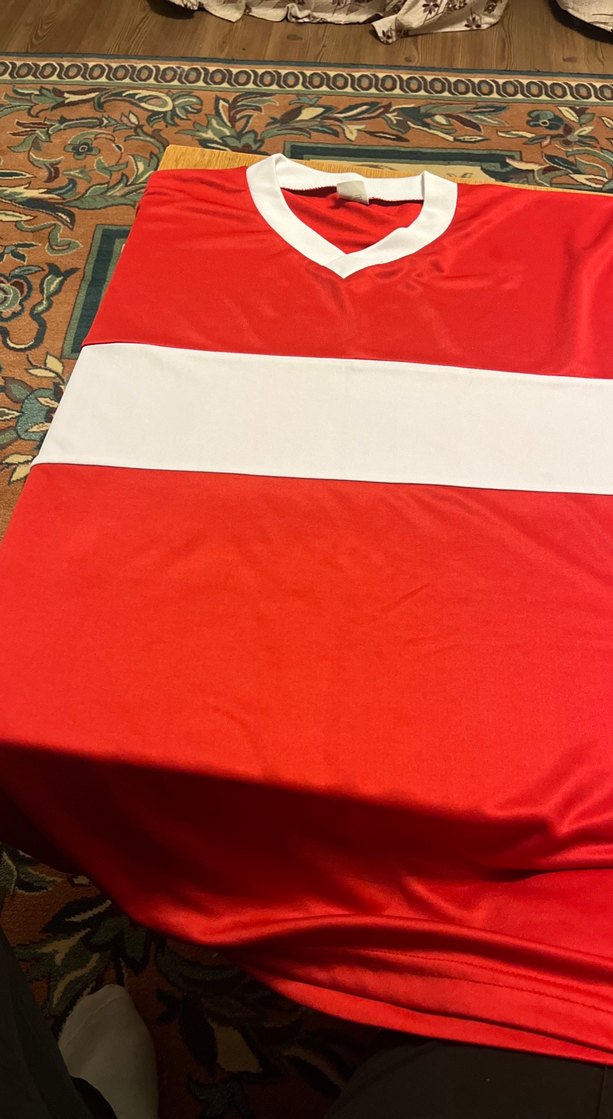 Kırmızı V Yaka Erkek Spor Forması - Görsel 2