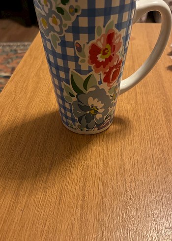 Mavi Çiçek Desenli Pastel Kupa - Görsel 4