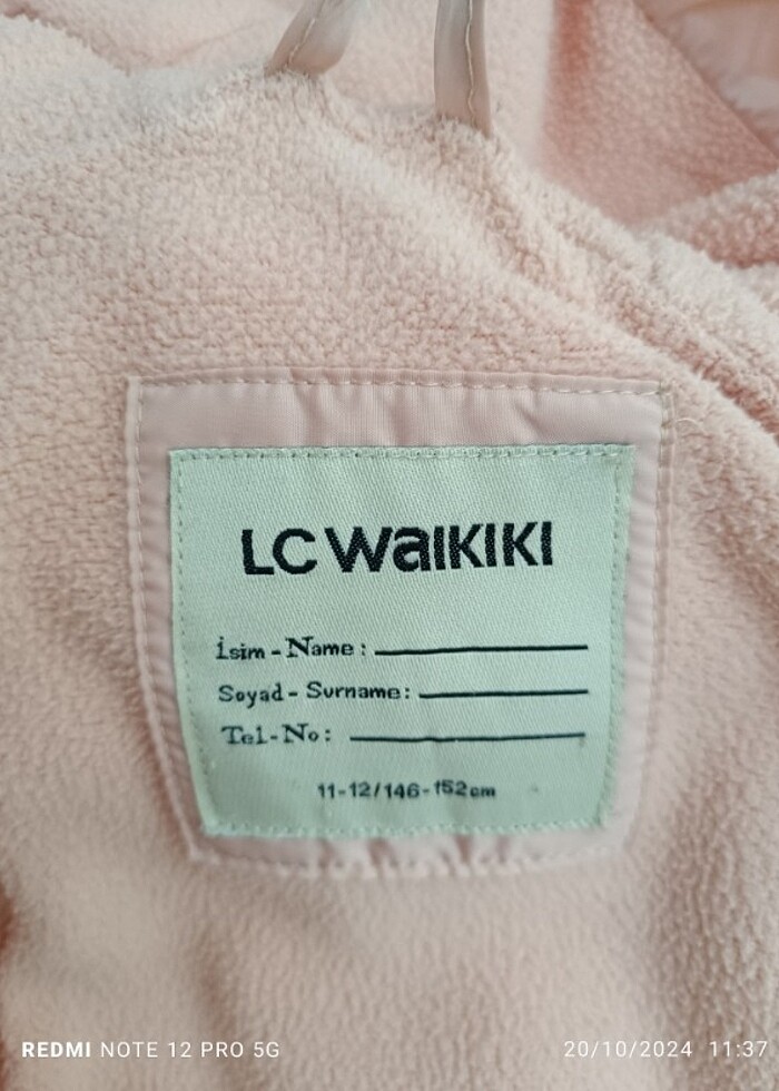 LCW Pembe Kapüşonlu Uzun Kollu Kız Fermuarlı Şişme Mont 11-12 ya - Görsel 3