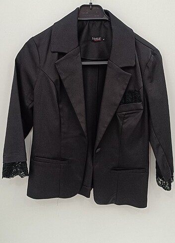 Tozlu Marka Kol Ucu Dantelli Ceket - Görsel 2