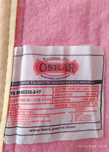 Pastel Pembe Düz Elektrikli Battaniye 120x150cm - Görsel 2