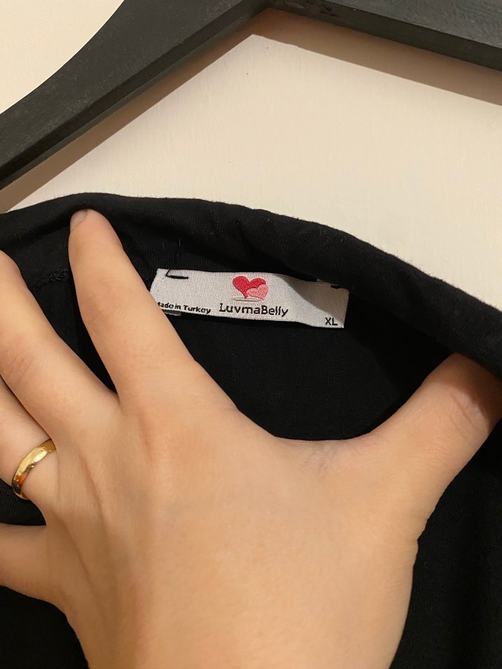 Siyah Hamile Midi Etek - Görsel 3