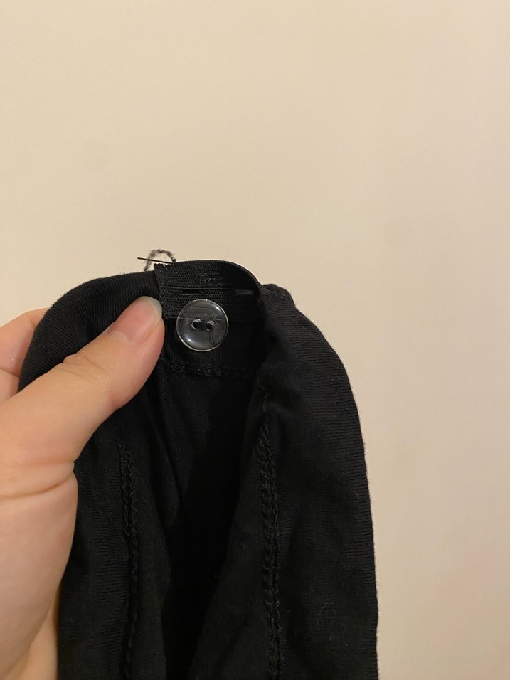 Siyah Hamile Midi Etek - Görsel 4