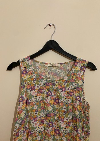 Çiçek Desenli Bohem Midi Elbise - Görsel 2