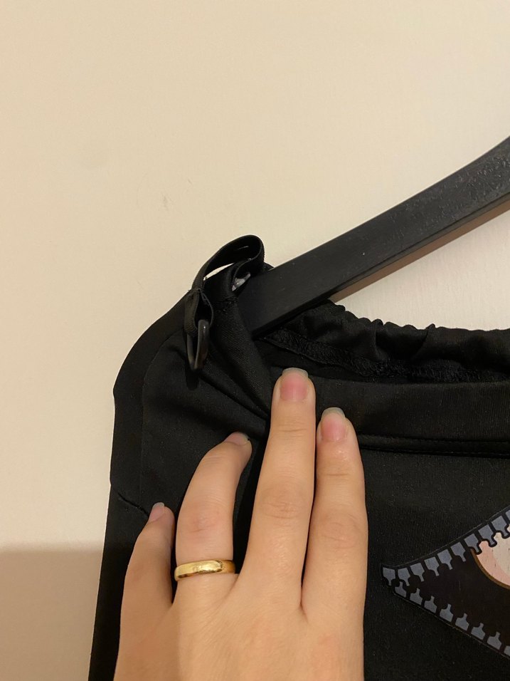 Siyah Baskılı Kadın Hamile Tayt - Görsel 2