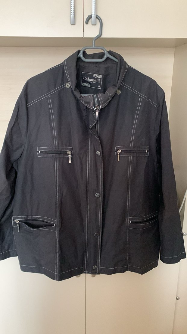 Cabanelli Siyah kadın yağmurluk - Görsel 3