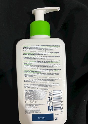 CeraVe Orjinal Nemlendirici Yüz Temizleyici 236ml - Görsel 2