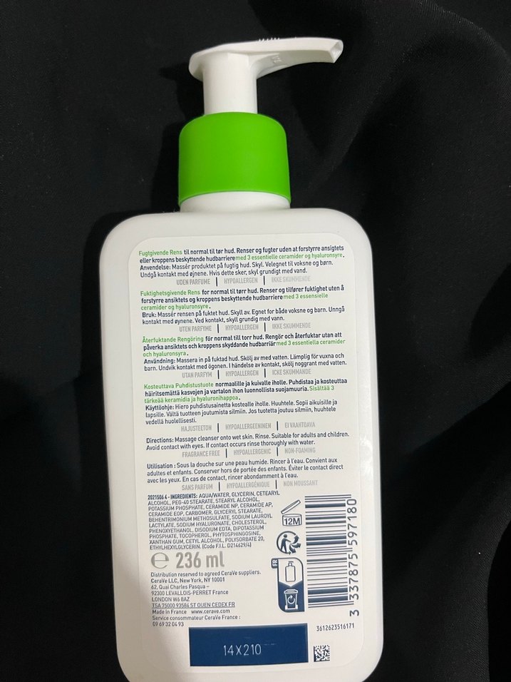 CeraVe Orjinal Nemlendirici Yüz Temizleyici 236ml - Görsel 2