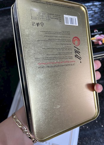 Khaki Renkli Metal İngiliz metal çay  Kutu - Görsel 7