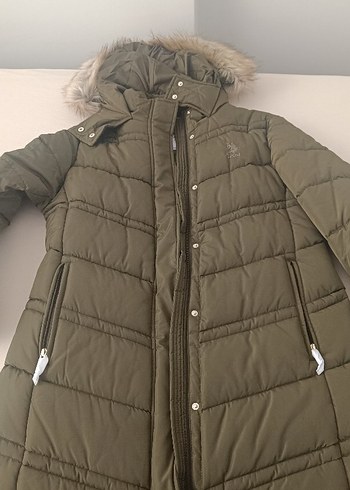 Uspa Polo Kürk Detaylı Uzun Kadın Kaban - Görsel 11