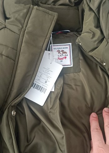 Uspa Polo Kürk Detaylı Uzun Kadın Kaban - Görsel 9