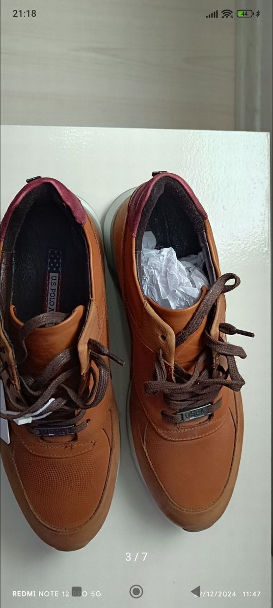 us Polo assn deri ayakkabı sıfır ürün 42 numara - Görsel 3