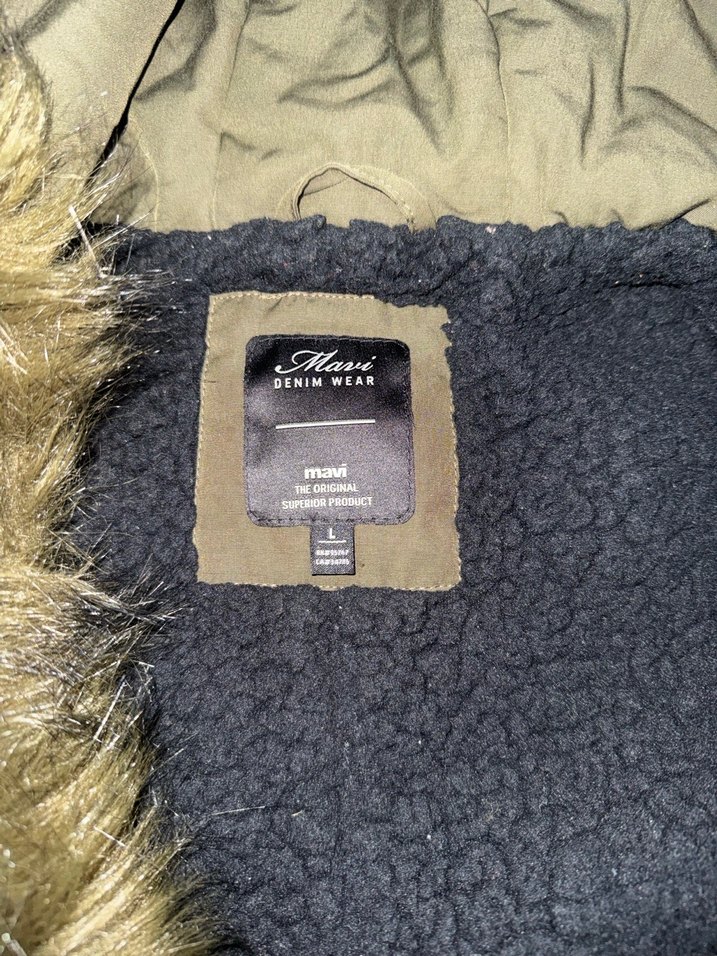 Yeşil mont uzun - Görsel 2